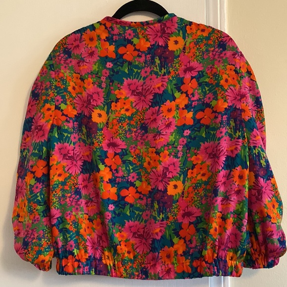 ZARA TRF Outerwear floral bomber zip up jacket - Picture 4 of 10